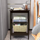 3-Tier X-Design Nightstands with Storage Shelves for Living Room Bedroom by LJGDeals