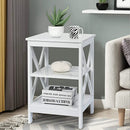 3-Tier X-Design Nightstands with Storage Shelves for Living Room Bedroom by LJGDeals