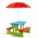 Kids Picnic Folding Table and Bench with Umbrella by LJGDeals
