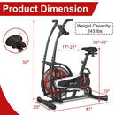 Upright Air Bike with Unlimited Resistance-Black by LJGDeals