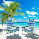 4-Pack 5-Position Outdoor Folding Backpack Beach Reclining Chair with Pillow by LJGDeals