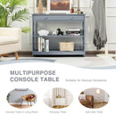 Console Table 3-Tier with Drawer and Storage Shelves by LJGDeals