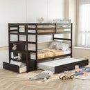 Twin Over Twin Bunk Bed with Storage Shelf and Drawer by LJGDeals