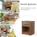Wooden Nightstand with Drawer and Open Storage Compartment by LJGDeals