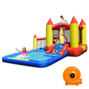 Inflatable Water Slide Castle Kids Bounce House with 480W Blower by LJGDeals