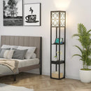 Modern Standing Shelf Lamp with 1 Power Outlet and 2 USB Ports by LJGDeals
