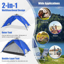 2-in-1 4 Person Instant Pop-up Waterproof Camping Tent-Blue by LJGDeals
