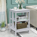 2 Pieces 3-Tier Nightstand with Reinforced Bars and Stable Structure by LJGDeals