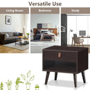 Nightstand Bedroom Table with Drawer Storage Shelf-Brown by DirectDeals