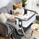 Adjustable Baby Bedside Crib with Large Storage by LJGDeals