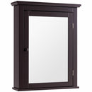 Wall Mounted Bathroom Mirror Cabinet with 5-level Height-adjustable Shelf-Black by DirectDeals