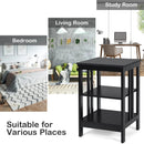 3-Tier Nightstand Sofa Side Table with Baffles and Round Corners by LJGDeals
