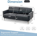 Modern Loveseat with Comfy Backrest Cushions by LJGDeals