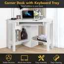 Wooden Study Computer Corner Desk with Drawer by LJGDeals