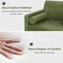 Modern Loveseat Sofa with 2 Bolsters and Side Storage Pocket by LJGDeals