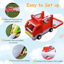 Fire Truck Themed Inflatable Castle Water Park Kids Bounce House with 480W Blower by LJGDeals