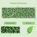 4 Pieces Expandable Faux Ivy Privacy Screen Fence Panel Pack with Flower by LJGDeals