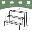 Outdoor 3 Tier Metal Plant Stand with Heavy Duty Rack for Multiple Use by LJGDeals
