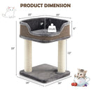 Multi-Level Cat Climbing Tree with Scratching Posts and Large Plush Perch by LJGDeals