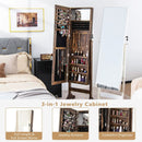Standing Jewelry Cabinet with Full Length Mirror by DirectDeals
