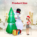 6 Feet Tall Inflatable Christmas Snowman and Tree Decoration Set with LED Lights by LJGDeals