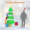 7 Feet Inflatable Christmas Tree with Santa Claus and Dog by LJGDeals