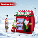 6.3 Feet Inflatable Gingerbread Cookie Shop with Santa Claus by LJGDeals
