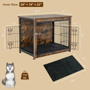 Wooden Dog Crate Furniture with Double Door and Tray-Brown by LJGDeals