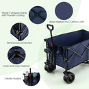 Folding Utility Garden Cart with Wide Wheels and Adjustable Handle by LJGDeals