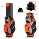 10.5 Inch Golf Stand Bag with 14 Way Dividers and 7 Zippered Pockets by LJGDeals