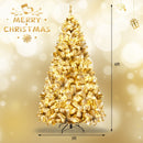 Pre-Lit Premium Snow Flocked Hinged Artificial Christmas Tree-6 ft