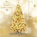 Pre-Lit Premium Snow Flocked Hinged Artificial Christmas Tree by LJGDeals