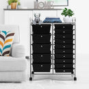 15-Drawer Utility Rolling Cart with Drawers Multi-Use Storage-Icecream Multicolor by LJGDeals