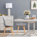 4 Pieces Modern Dining Chair Set with Wood Legs and Fabric Cushion Seat by LJGDeals