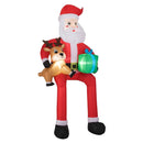 9.5 Feet Christmas Inflatable Santa Outdoor Decoratio with Built-in LED Lights by LJGDeals