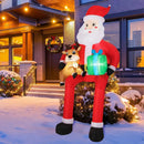 9.5 Feet Christmas Inflatable Santa Outdoor Decoratio with Built-in LED Lights by LJGDeals