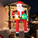 9.5 Feet Christmas Inflatable Santa Outdoor Decoratio with Built-in LED Lights by LJGDeals