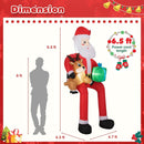 9.5 Feet Christmas Inflatable Santa Outdoor Decoratio with Built-in LED Lights by LJGDeals