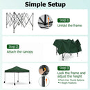9.5 x 9.5 Feet Pop up Canopy Tent with Adjustable Heights by DirectDeals