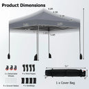 9.5 x 9.5 Feet Pop up Canopy Tent with Adjustable Heights by DirectDeals