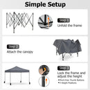 9.5 x 9.5 Feet Pop up Canopy Tent with Adjustable Heights by LJGDeals