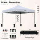 9.5 x 9.5 Feet Pop up Canopy Tent with Adjustable Heights by LJGDeals