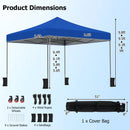 9.5 x 9.5 Feet Pop up Canopy Tent with Adjustable Heights by DirectDeals