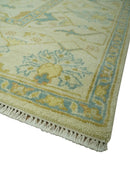 Hand Knotted Beige and Gray 8x10 Traditional Oriental Oushak wool area rug by The Rug Decor