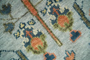 Custom Made Hand Knotted Rust And Silver Tree of life Runner Wool Rug by The Rug Decor