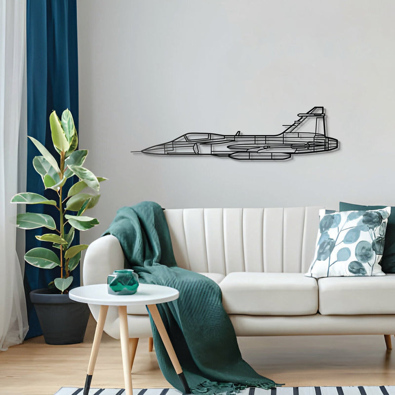 JAS 39 Gripern Metal Aircraft Wall Art - NCP0098