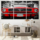 Red Mustang Car Wall Art – Framed Classic Vehicle Canvas by MyGreatCanvas | Canvas Wall Art Prints | Photo Prints & Wall Decor