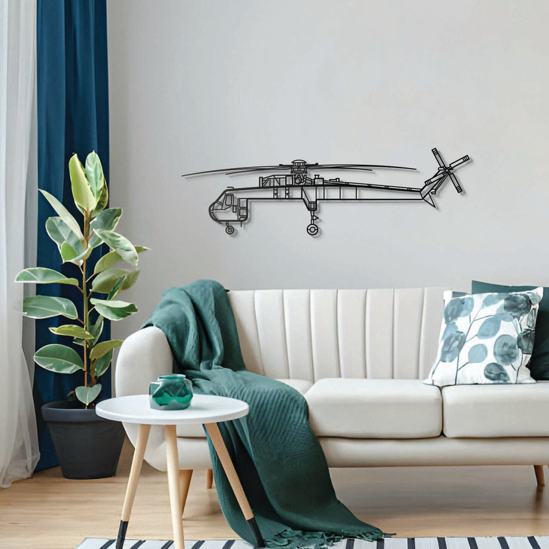 S-64 Skycrane Metal Aircraft Wall Art - NCP0491