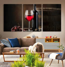 Red Wine and Bottle Canvas Print