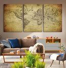 Push Pin World Map Canvas Print – Travel Tracker Wall Art